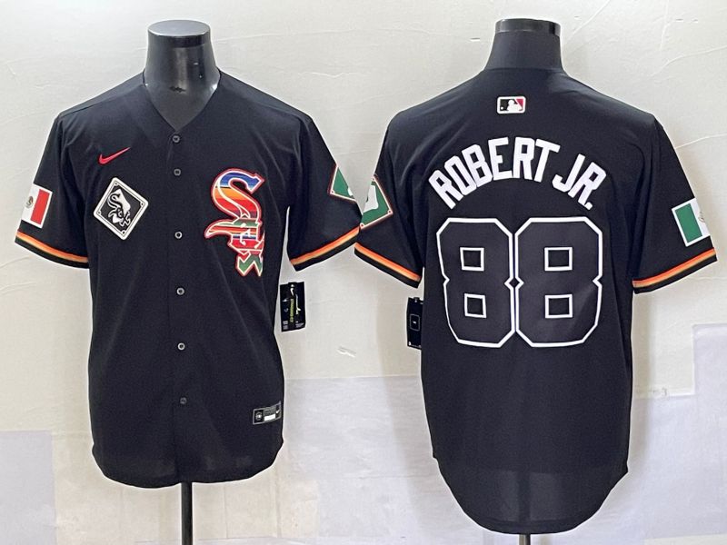 Men 2025 Chicago White Sox #88 Robert jr Black Game Nike MLB Jersey style 7098->chicago white sox->MLB Jersey